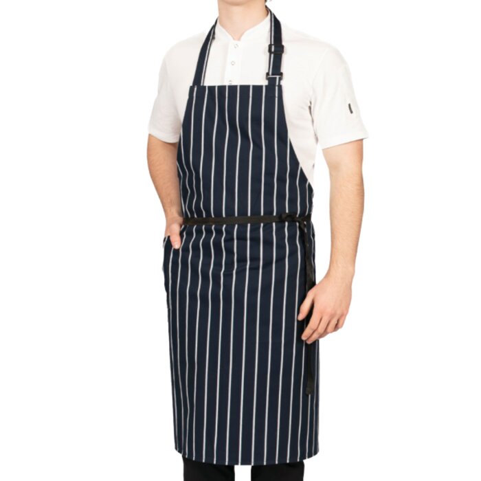 Dennys Woven Butchers Stripe Apron DP230A Woven Butchers Stripe Apron Thumbnail
