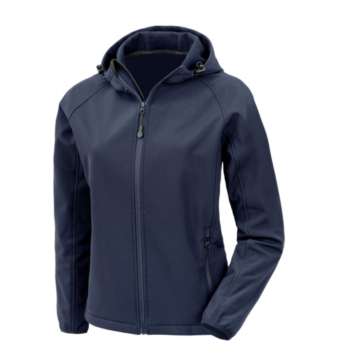 Result Genuine Recycled Ladies 3-Layer Recycled Printable Hooded Softshell R911F Ladies 3-Layer Recycled Printable Hooded Softshell Thumbnail