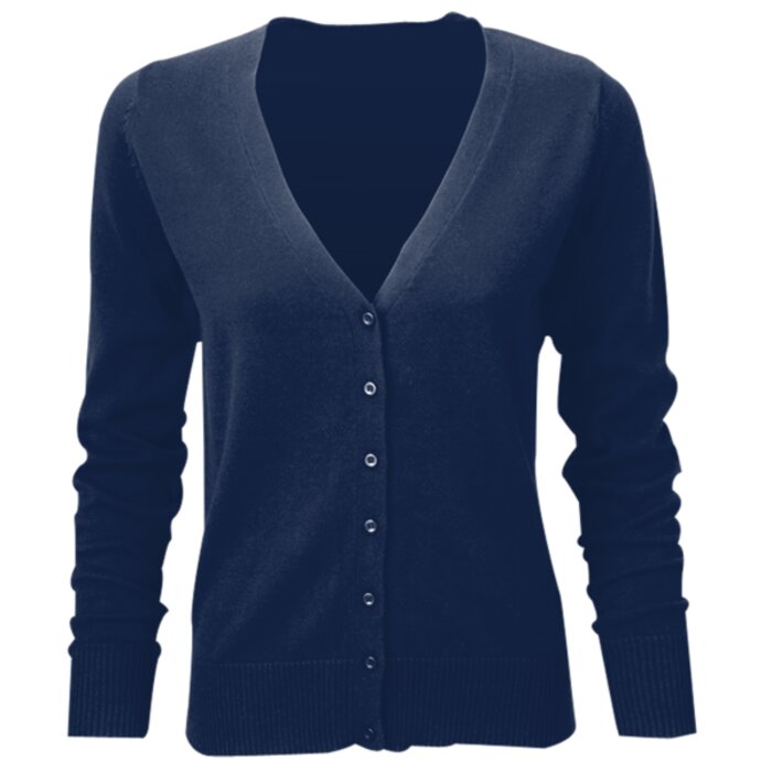 Ladies'  V-Neck Knitted Cardigan Thumbnail