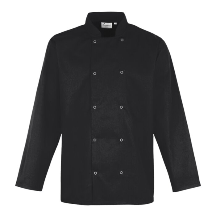 Premier Unisex Long Sleeve Stud Front Chef's Jacket Thumbnail