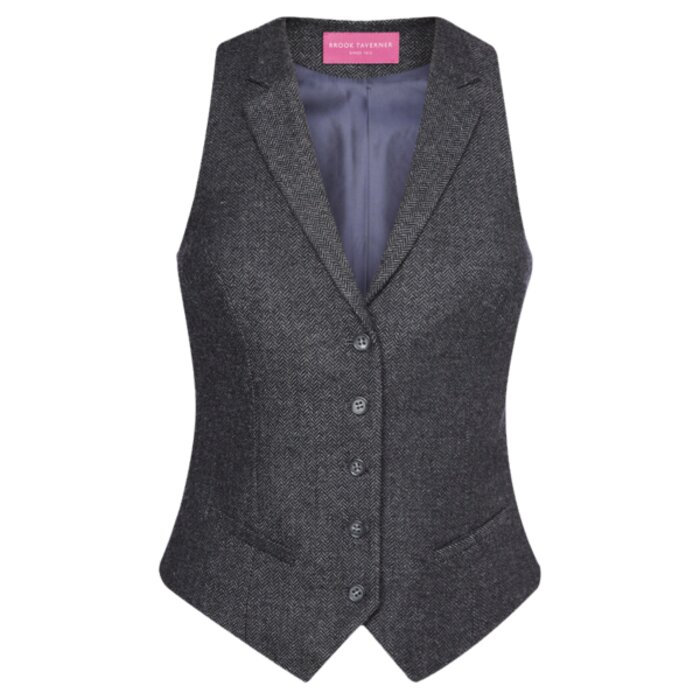 Brook Taverner Brook Taverner Ladies Nashville Tweed Waistcoat BK521 Brook Taverner Ladies Nashville Tweed Waistcoat Thumbnail