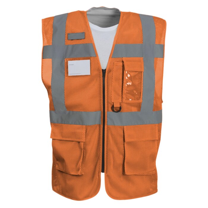 Yoko Hi-Vis Top Cool Open Mesh Executive Waistcoat Thumbnail