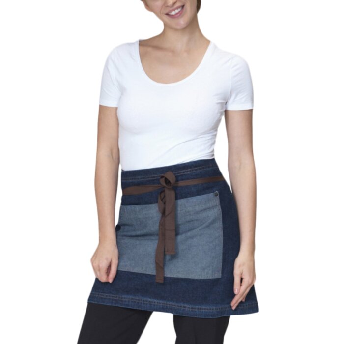 Dennys Denim Waist Apron with Contrasting Pocket DP103B Denim Waist Apron with Contrasting Pocket Thumbnail