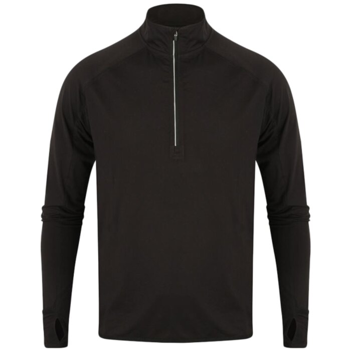 Tombo Long Sleeve Zip Neck Performance Top Thumbnail