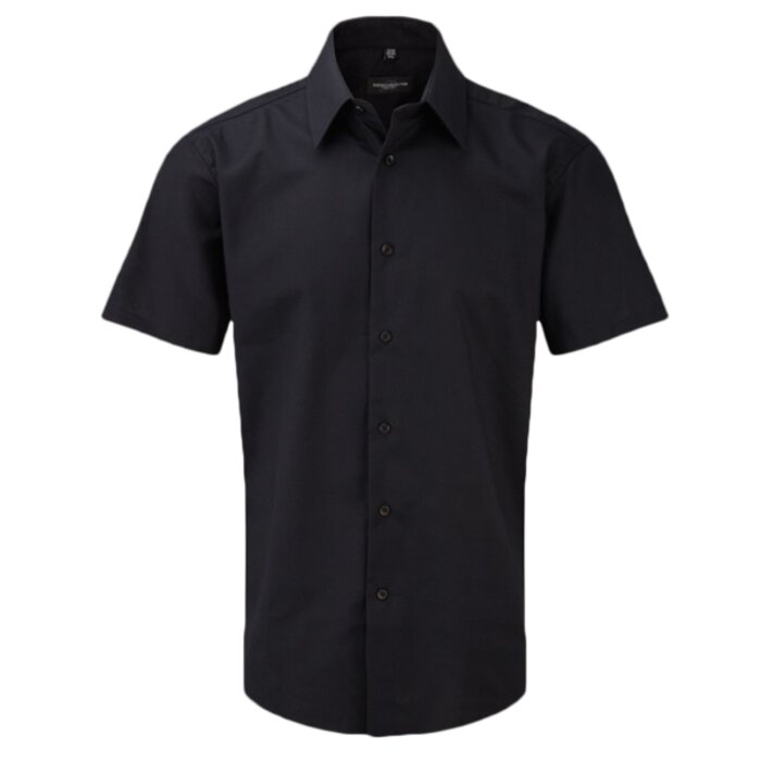 Russell Collection Short Sleeve Tailored Oxford Shirt Thumbnail