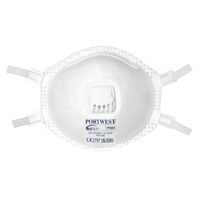 Portwest FFP3 Valved Respirator (Pk10) P301 FFP3 Valved Respirator (Pk10) Thumbnail