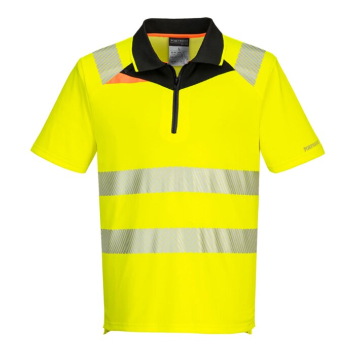 Portwest Hi-Vis Zip Polo Shirt DX412 Hi-Vis Zip Polo Shirt Thumbnail