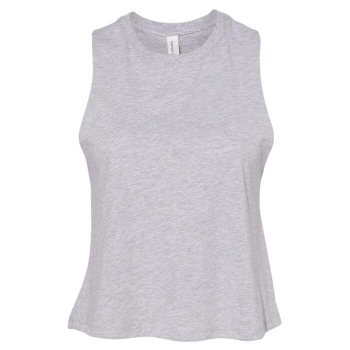 Bella Ladies Racer Back Cropped Tank Top Thumbnail