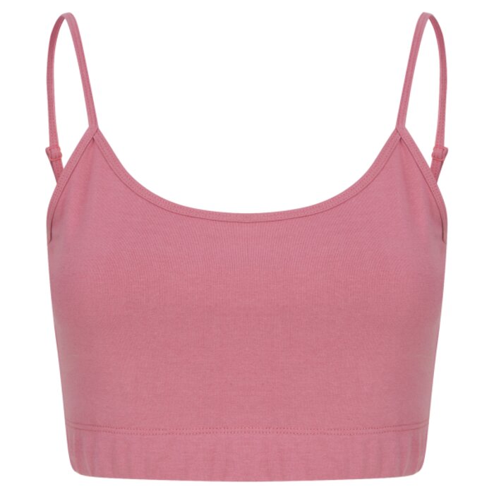 Women's sustainable fashion cropped cami top with adjustable straps Thumbnail