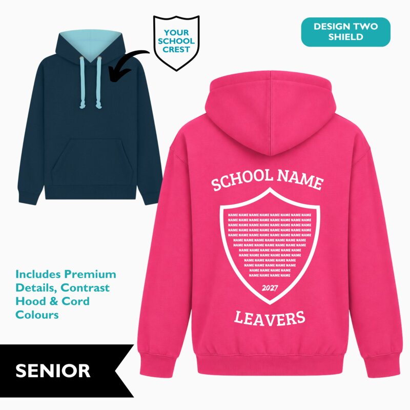 Shield Design Premium Contrast Leavers' Hoodie (Senior) Thumbnail